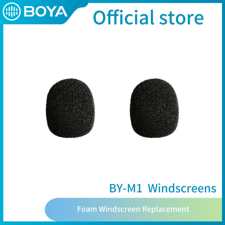 BOYA Microphone Accessories Lapel Mic Windscreen foam microphone covers for BY-M1 (2 pack)