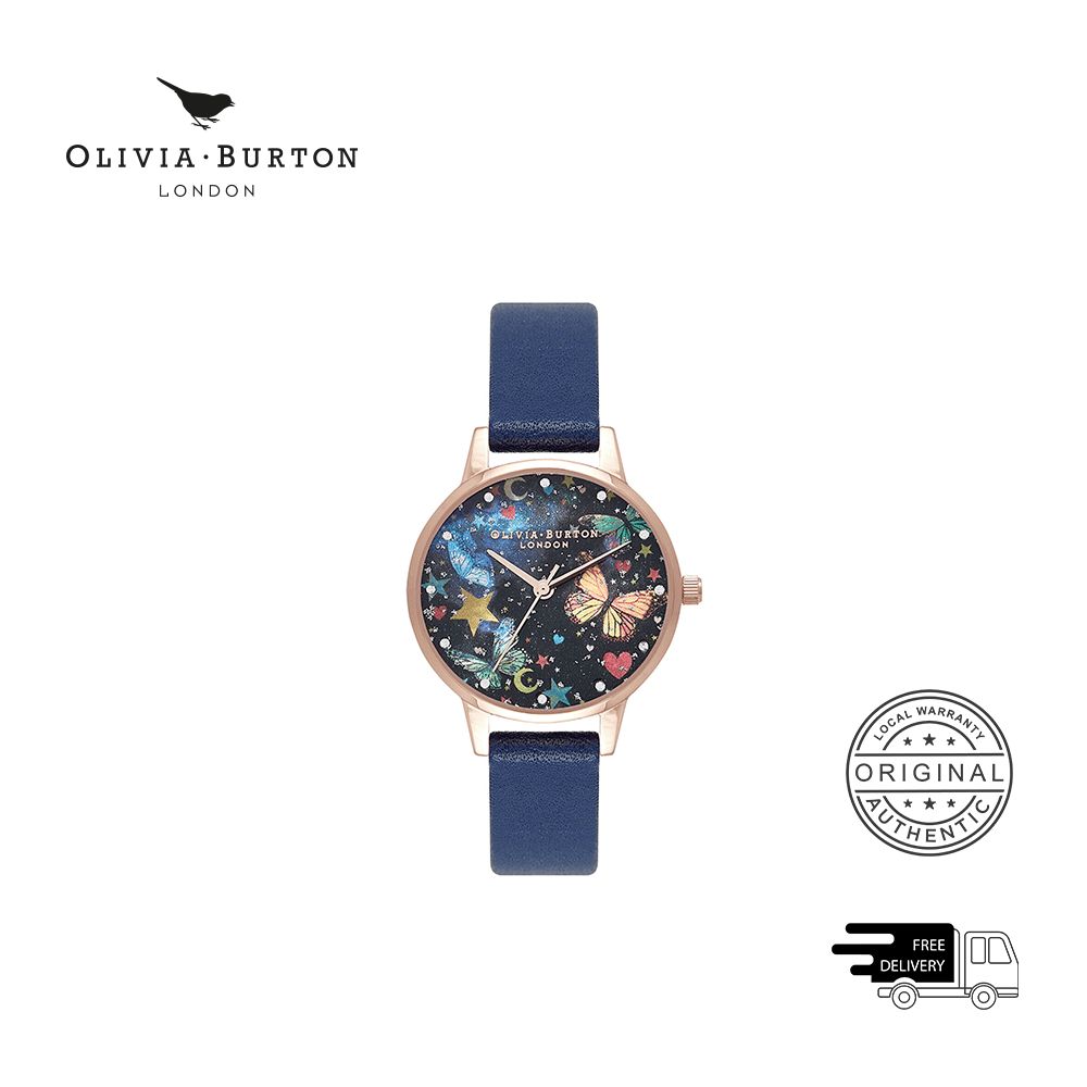Olivia Burton Night Garden White & Color Mother Of Pearl & Stone Women Watch OB16WG81