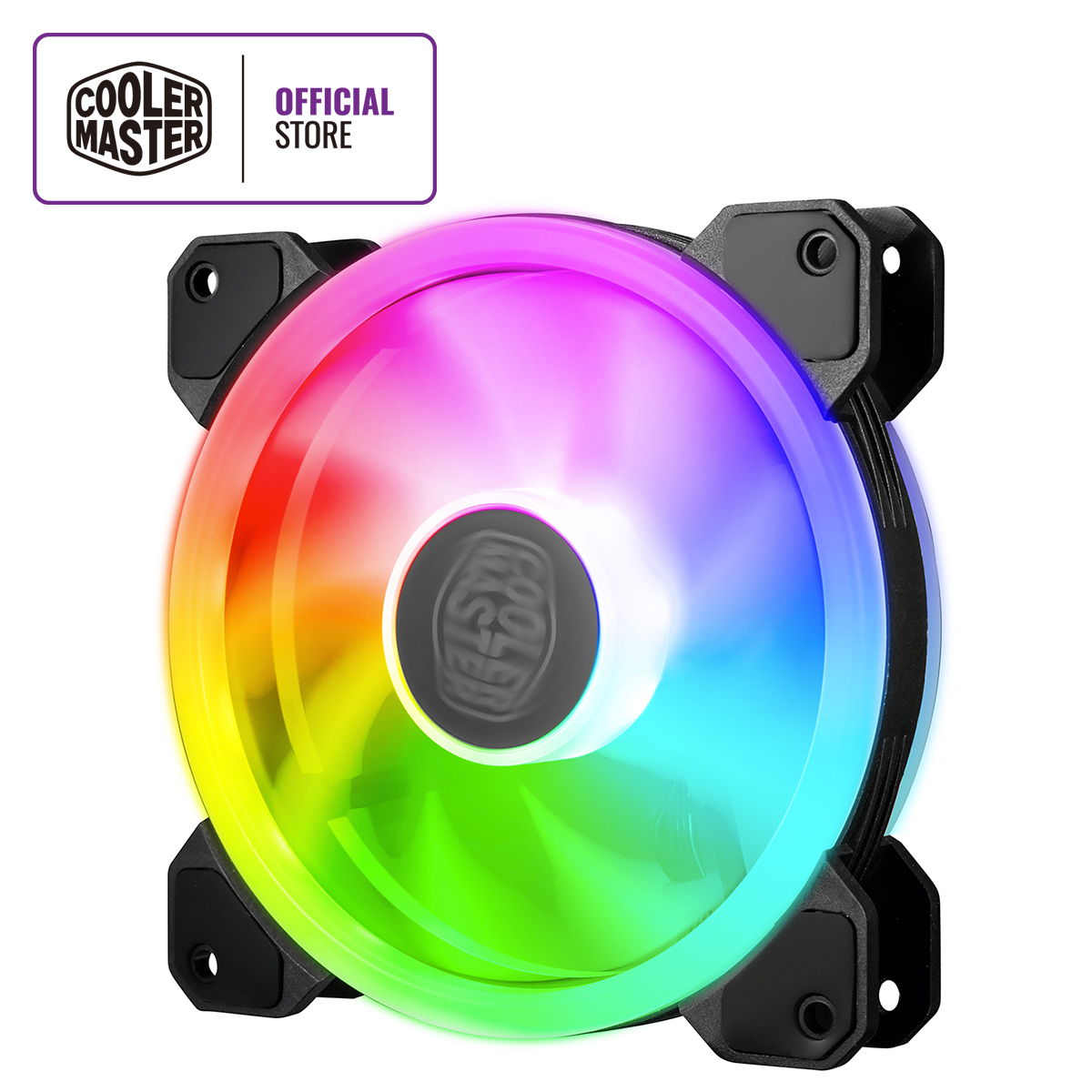 Cooler Master MasterFan MF120 S3 Case Fan, 1800 RPM, 52 CFM, Triple Loop ARGB Lighting, 9-blade Design, Air Balance Design, Silent Cooling Technology