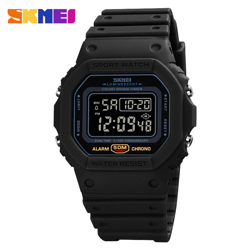 New SKMEI Men Sports Watches Digital Waterproof Watch Countdown Alarm Wristwatches For Man Men 1628