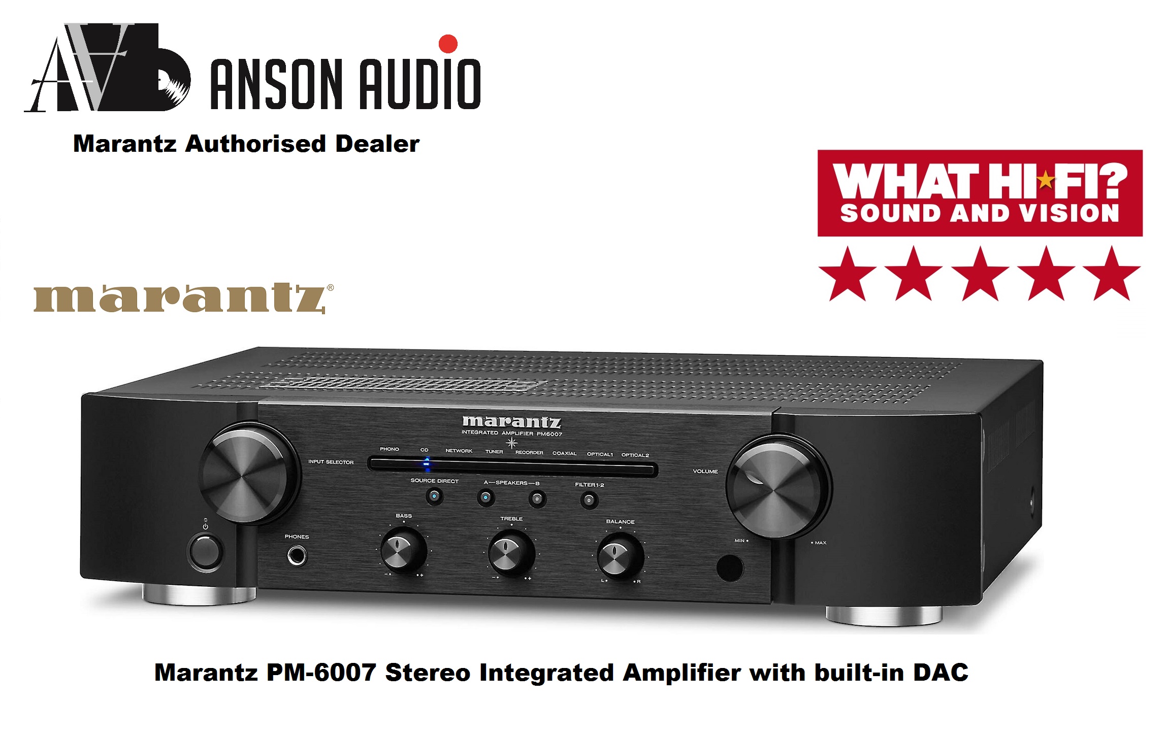 Marantz PM-6007 Stereo Integrated Amplifier with built-in DAC
