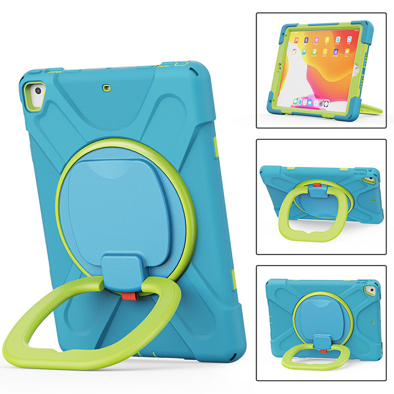 Shockproof Case for iPad Air 2 Pro 9.7 inch 2017 2018 iPad 6 Silicone Rotary Stand Cover iPad 5 Holder