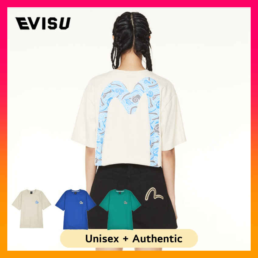 EVISU Backboard Big Hills Loose Fit T shirt