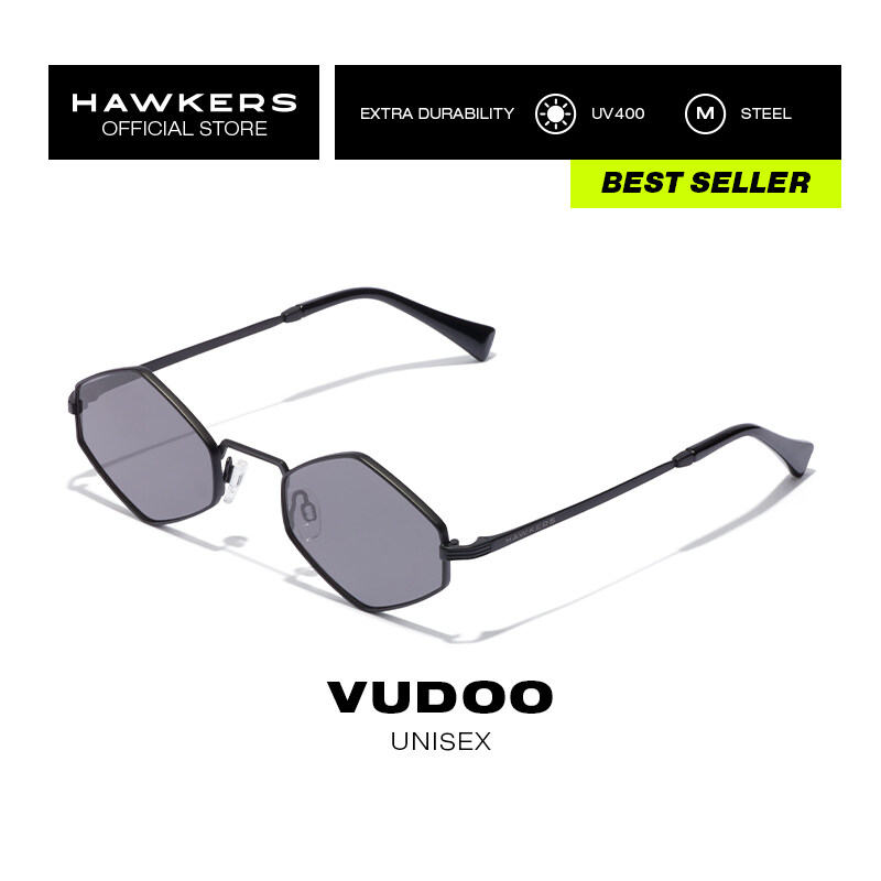 Hawkers - VUDOO Black Sunglasses UV400 Men Women HVUD20BBM0